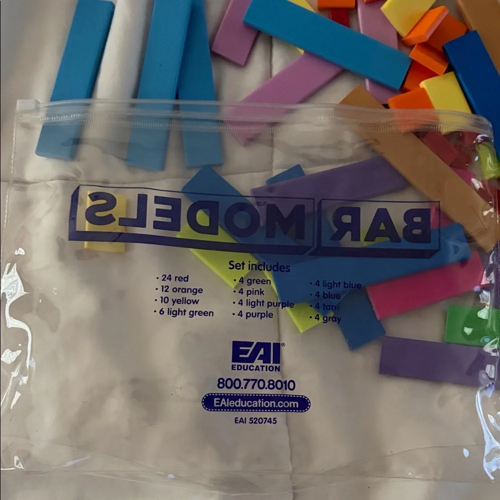 EAI Education Bar Models - Set of 84 With Storage Pouch Hands on Math